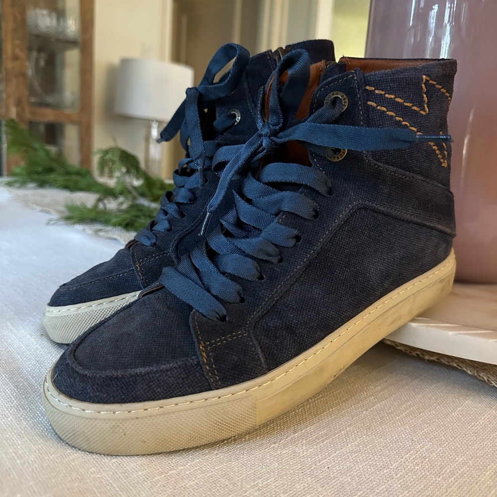 ZADIG & VOLTAIRE denim high top sneaker
